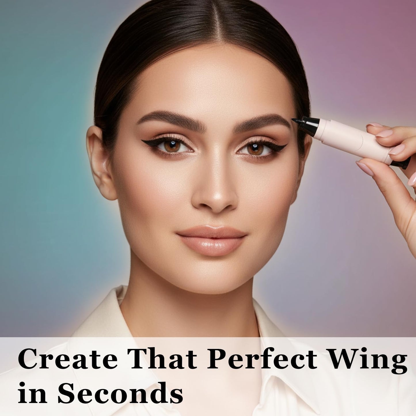 Charunee Winged Eyeliner Stamp Foldable Eye Liner Stamp, 2pc Gel Eyeliner Pencil Set Waterpoof Dual Ended Eye Stamp for Beginners,Easily Draw…