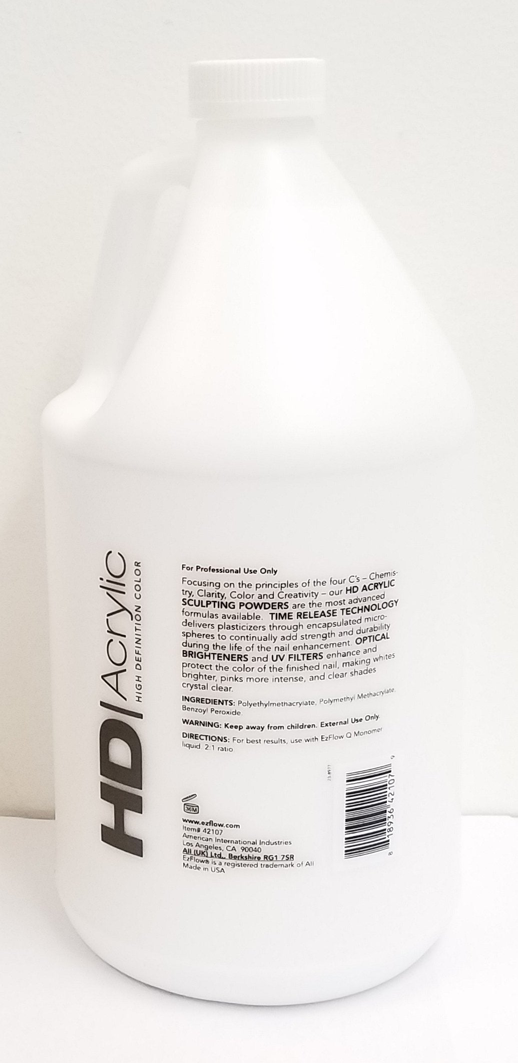 EZ Flow - Acrylic Nail Powder High Definition *CLEAR* - 92.8oz/2.63kg