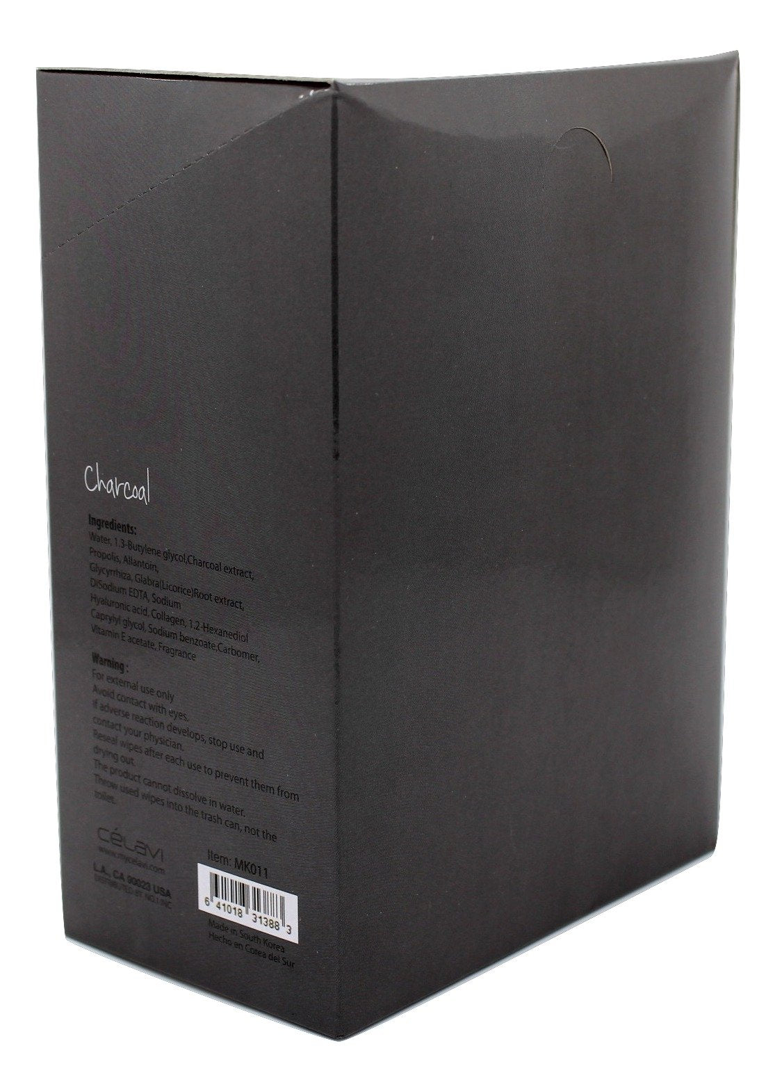 Celavi Essence Facial Mask Paper Sheet Korea Skin Care Moisturizing 24 Pack (Charcoal)
