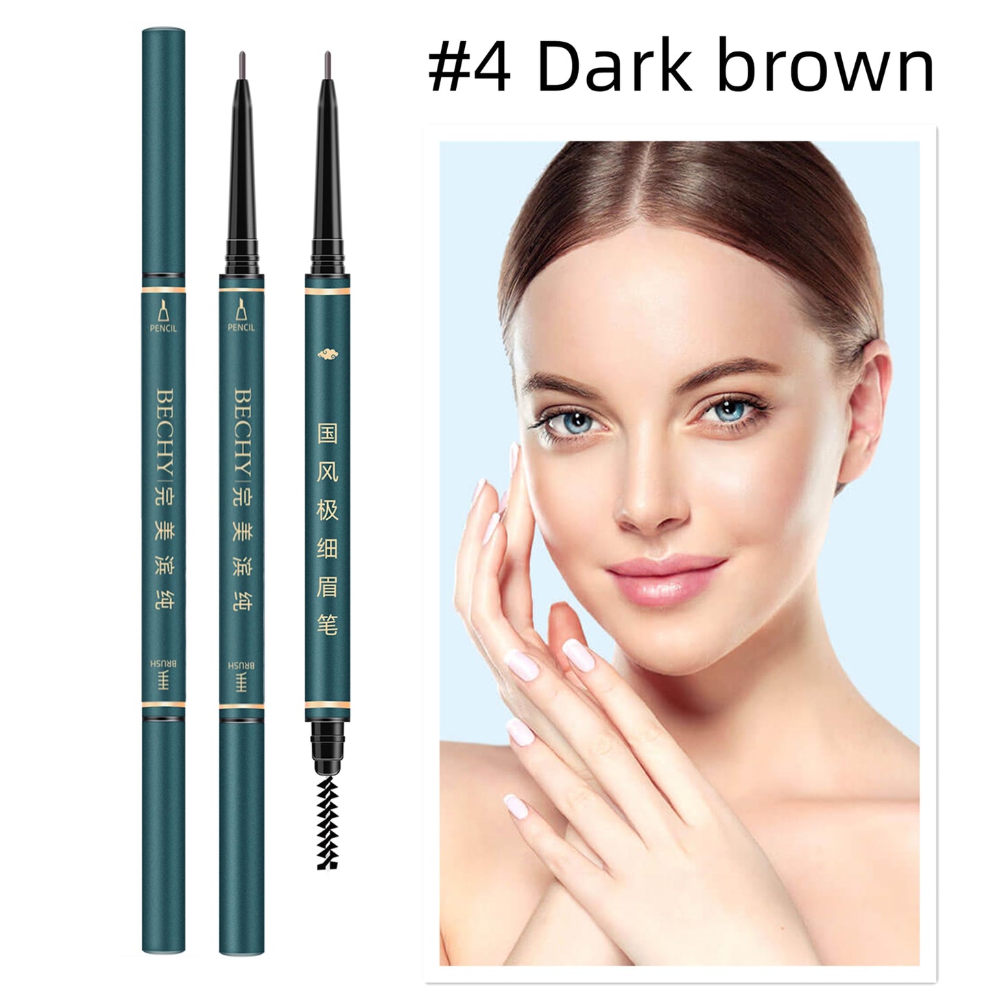 Eyebrow Pencil,3 PCS Waterproof Professional Makeup Micro Brow Pencil,Brow Kit with Eyebrow Brush and Razor,Ultra-Fine Mechanical Pencil,Eyebrow Beauty and Personal Care BECHY