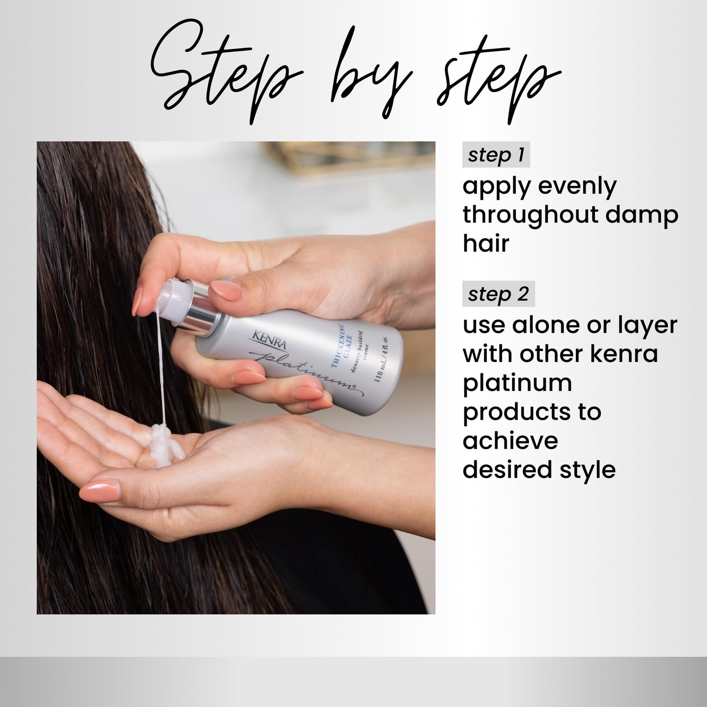 Kenra Professional Platinum Thickening Glaze | Volumizing Styler | Adds Fullness & Body | Lightweight Conditioning | Density Building For Thick