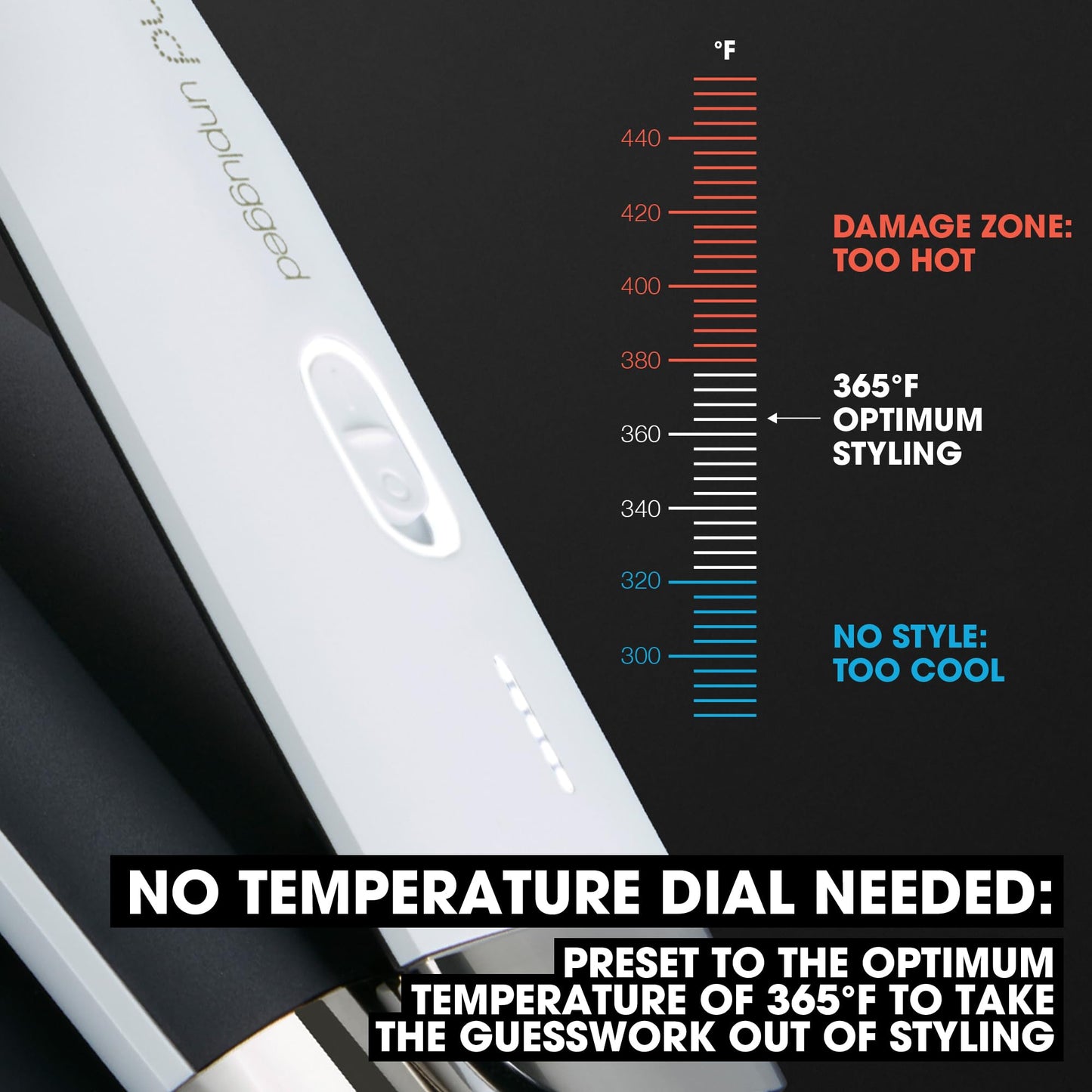 ghd Unplugged Styler ? 1" Cordless Flat Iron Hair Straightener, Professional Travel Straightening Iron with Heat-Resistant Case, USB-C Charging