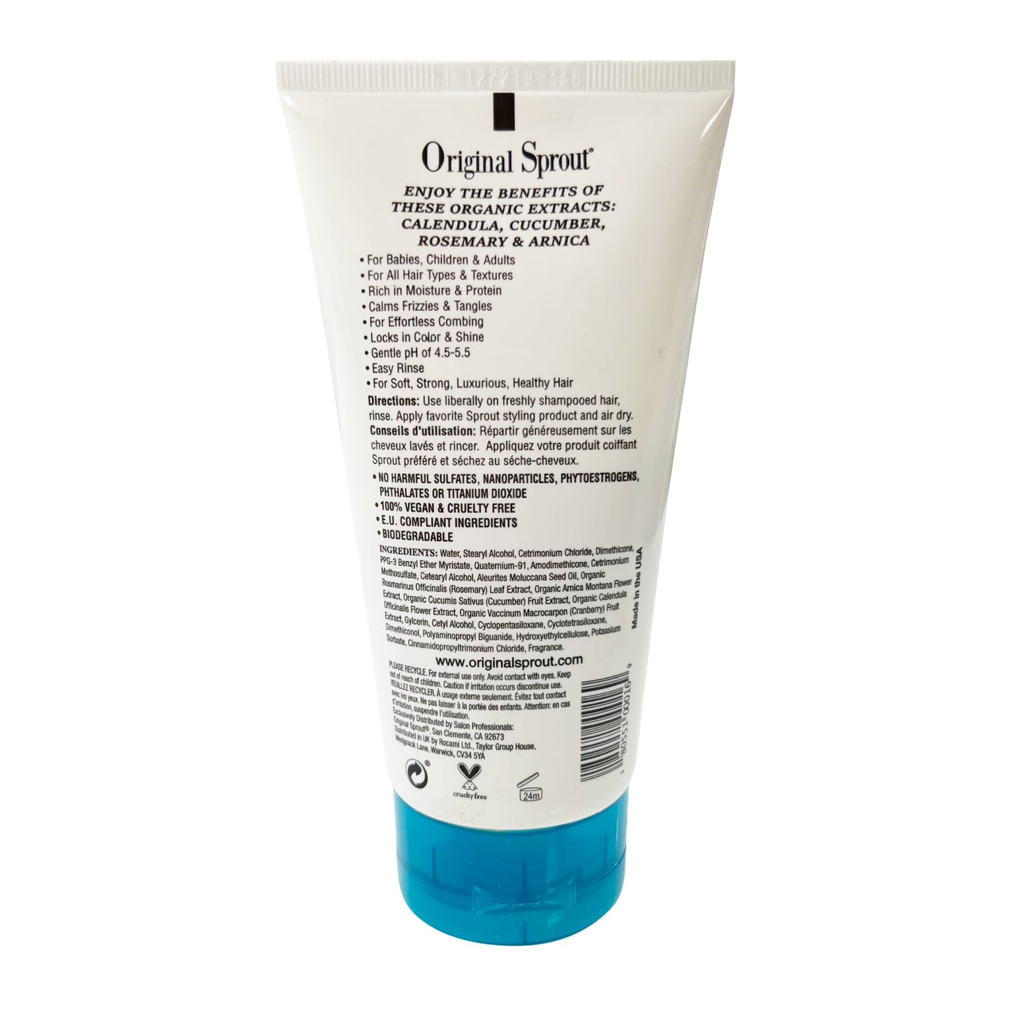 Original Sprout Deep Conditioner for All Hair Types, Vegan Conditioner, 4 oz. Bottle