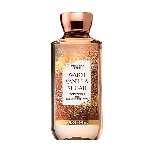 Bath & Body Works Warm Vanilla Sugar Body Wash, Nourishing Cleanser with Pro-Vitamin B5 & Aloe, Sparkling Sugar and Sweet Vanilla Scent, Gentle