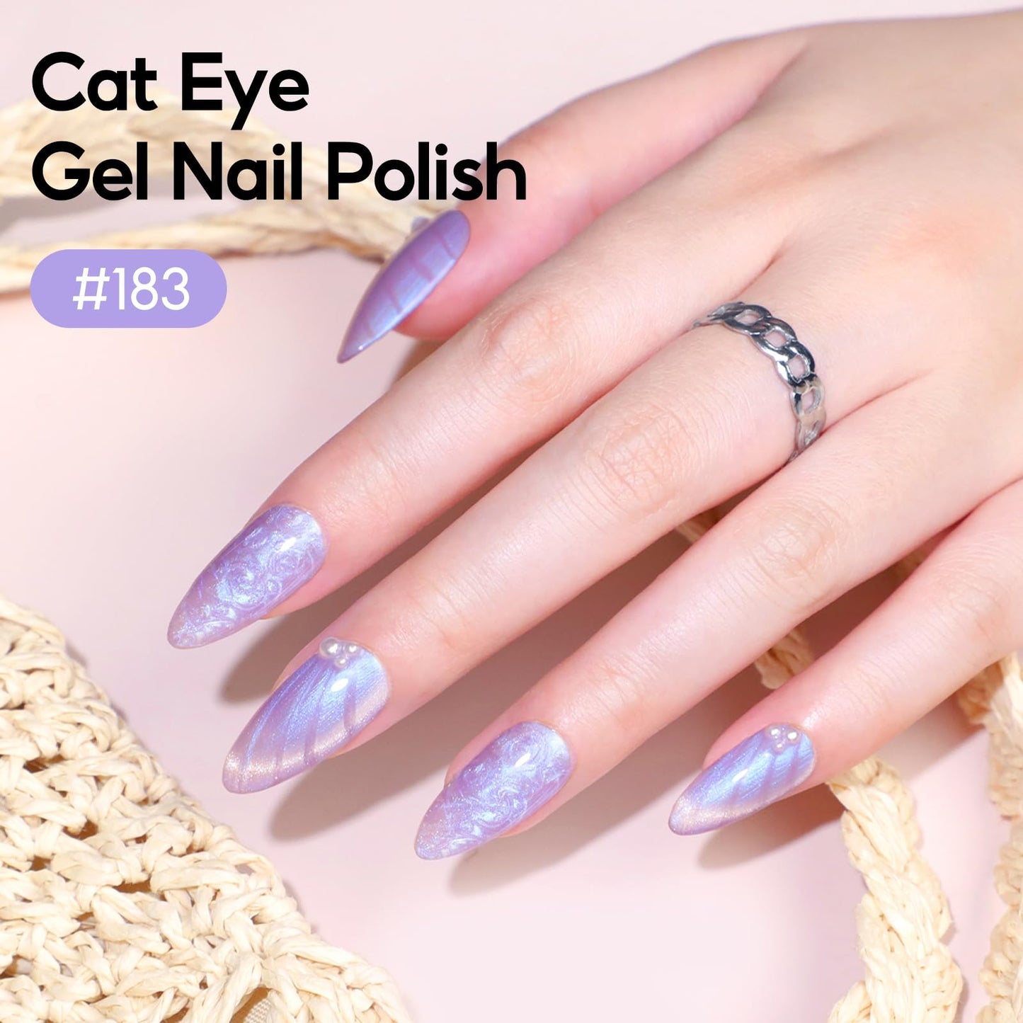 PEACECOLOR Cat Eye Gel Nail Polish Magnetic Shimmer Pearl Nail Polish with Magnet 6 Colors Summer Cateye Gel Polish Iridescent Chrome Mermaid Drawing Beauty and Personal Care PEACECOLOR
