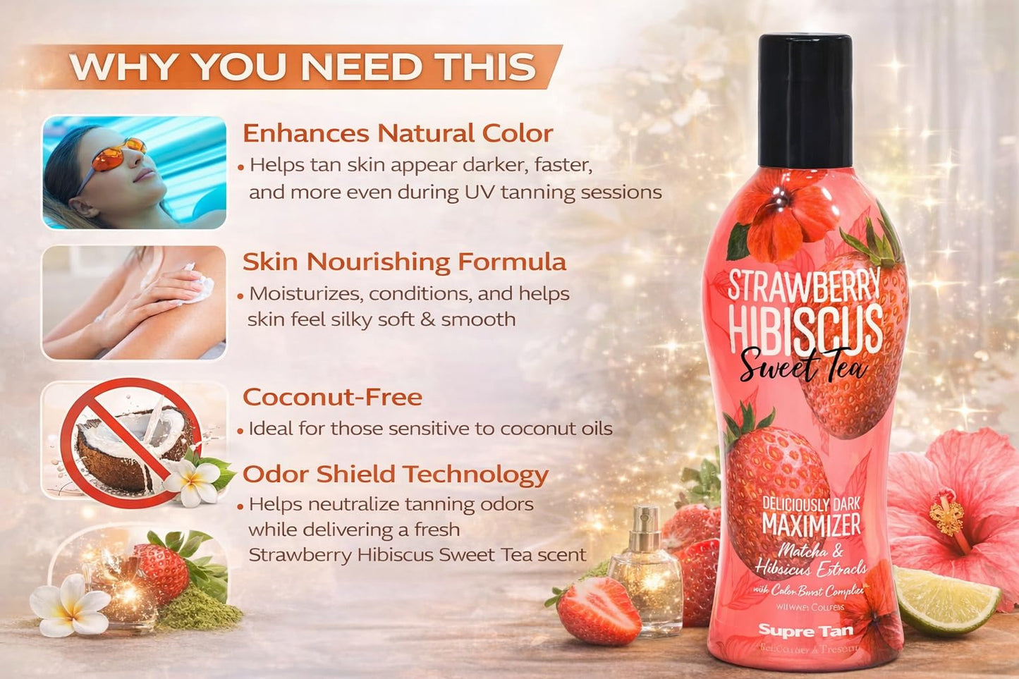 Strawberry Hibiscus Sweet Tea Dark Maximizer 8oz
