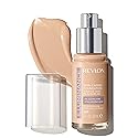 Revlon Illuminance Skin-Caring Liquid Foundation, Hyaluronic Acid, Hydrating and Nourishing Formula with Medium Coverage, 301 Cool Beige, 1 fl oz