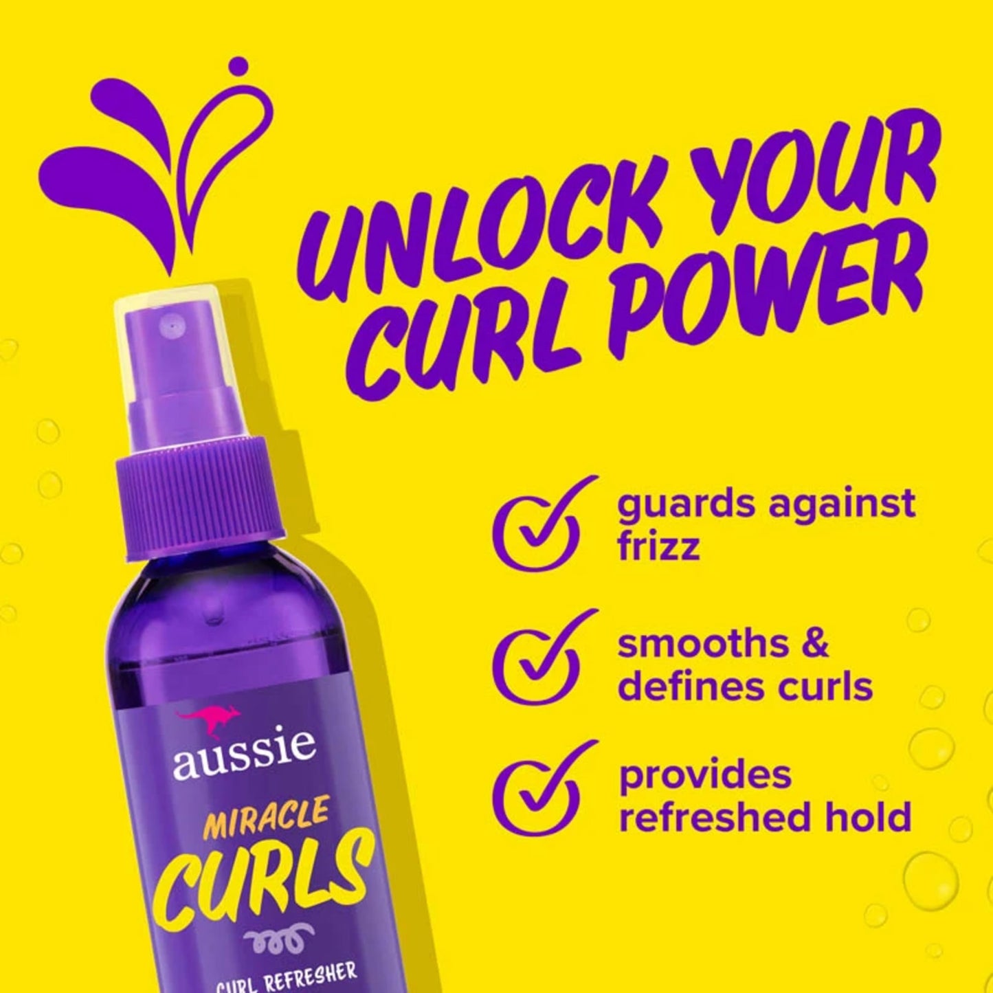 Aussie Miracle Curls Curl Refresher Maximum Hold 5.7 Ounce (170ml) (Pack of 3)