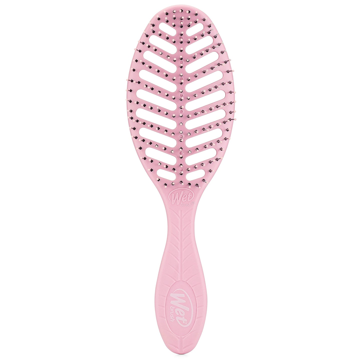 Wet Brush Go Green Speed Dry Hair Brush, Pink - Vented Design & Ultra Soft HeatFlex Bristles - Ergonomic Handle Manages Tangle & Uncontrollable Hair