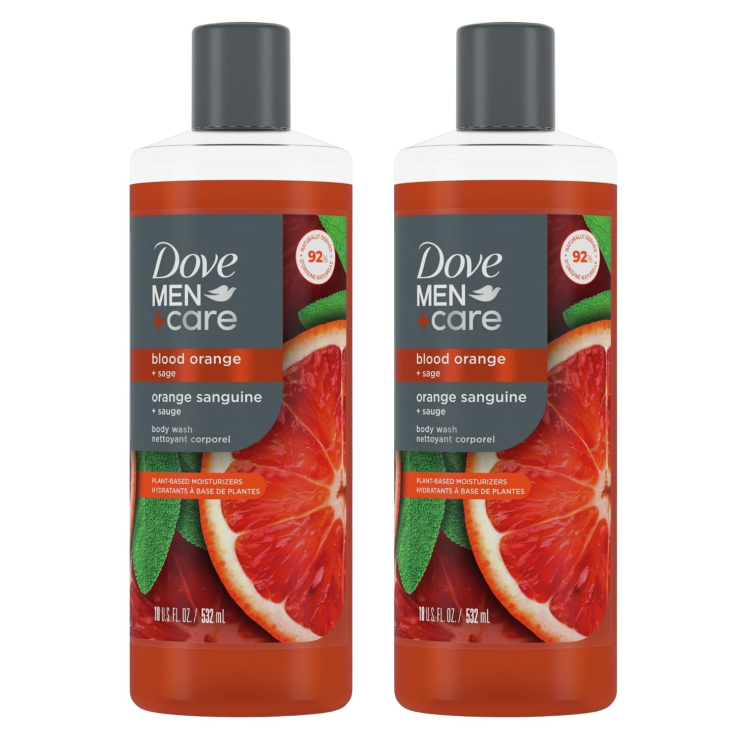 Dove Men + Care Body Wash for Men | Liquid Body Wash to Uplift and Restore (Blood Orange + Sage)