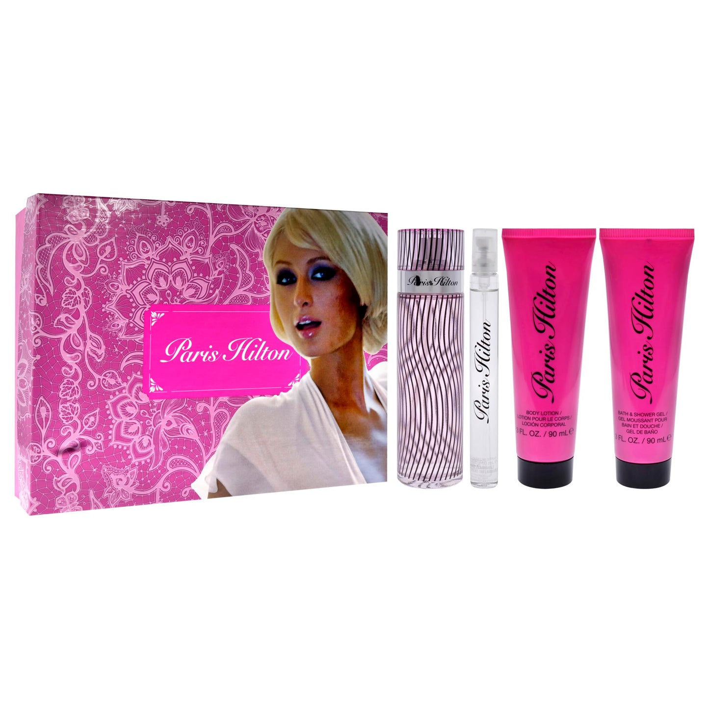 Paris Hilton by Paris Hilton, 4 Piece Gift Set women with Travel Spray