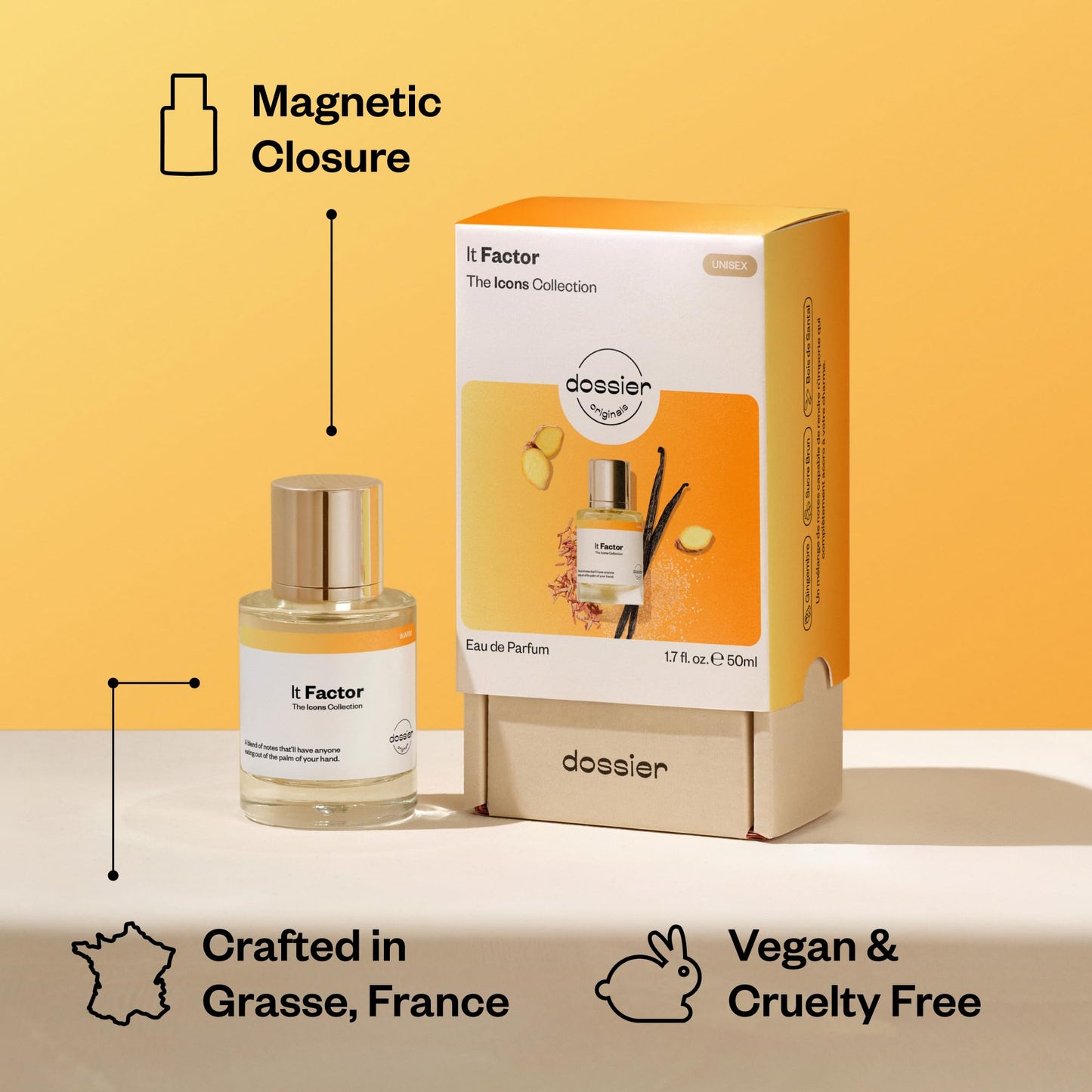 Dossier - Originals - It Factor - Eau de Parfum - Long-Lasting Sweet Floral Fragrance - Feminine - 1.7 fl oz (50ml)