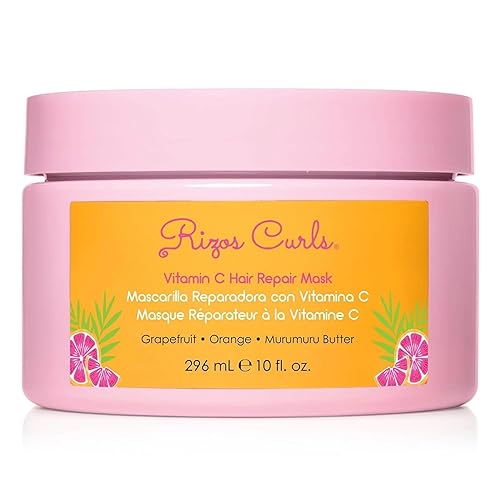 Rizos Curls Vitamin C Hair Repair Mask, Deeply Moisturizes & Hydrates, Softens & Minimize Frizz while Adding Shine, For Dry Damaged Hair, Infused
