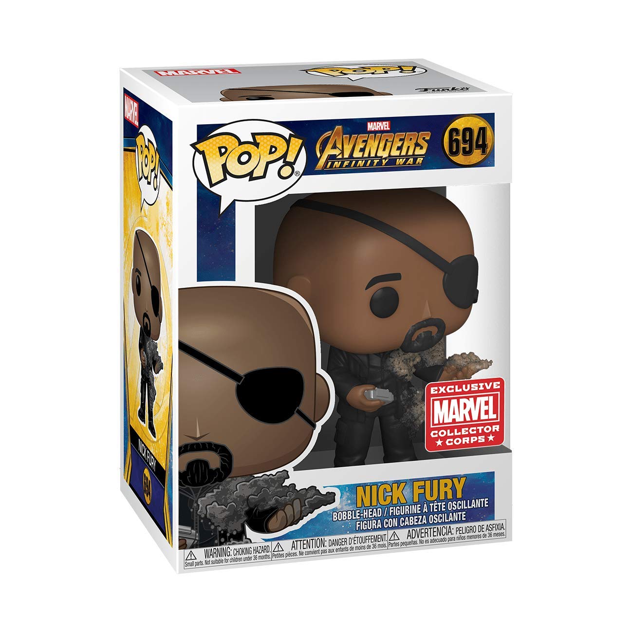 Funko Pop! Marvel Collector Corps Exclusive End Credits Nick Fury #694 w/ Free Acrylic Case