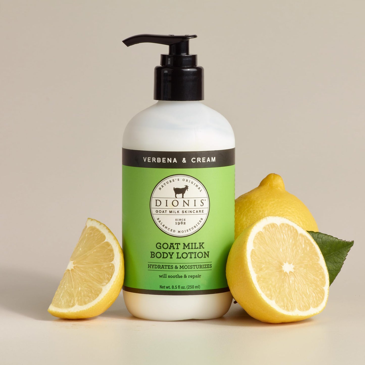 Dionis Goat Milk Lotion - Moisturizing Body Lotion for Dry Skin, Sensitive Skin Safe, Lightweight Non-Greasy Formula, Lotion Pump - Lemon Verbena