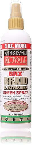 BB African Royale BRX Braid and Extensions Sheen Spray, 12 oz.