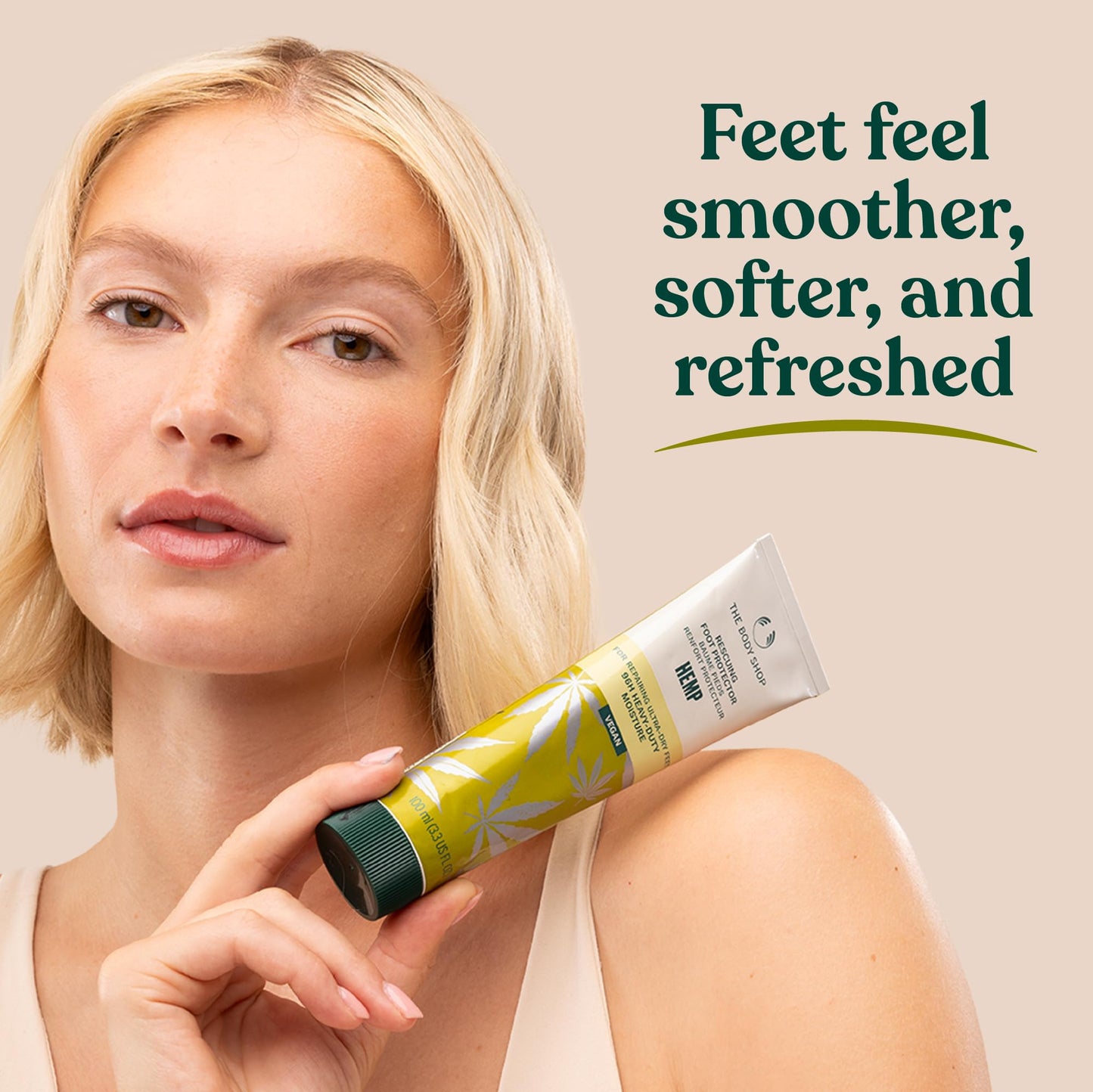 The Body Shop Hemp Foot Protector - Protecting & Hydrating Care for Ultra Dry Feet - 3.5 oz