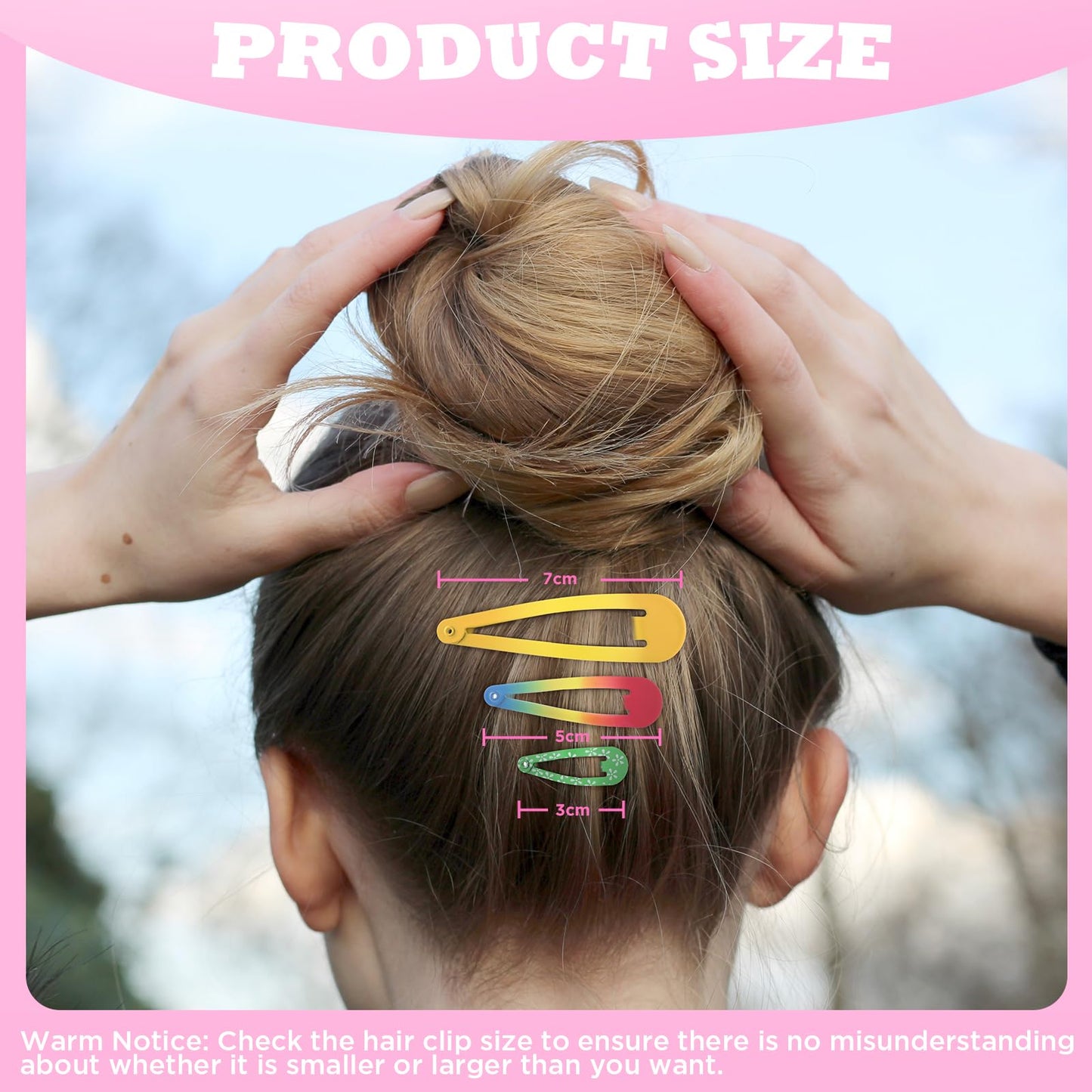 Snap Hair Clips for Women Girls, Funtopia 40 Pcs 7cm / 2.8 Inch Long No Slip Metal Hair Clips, Large Snap Hair Barrettes Hairpins for Thick Hair