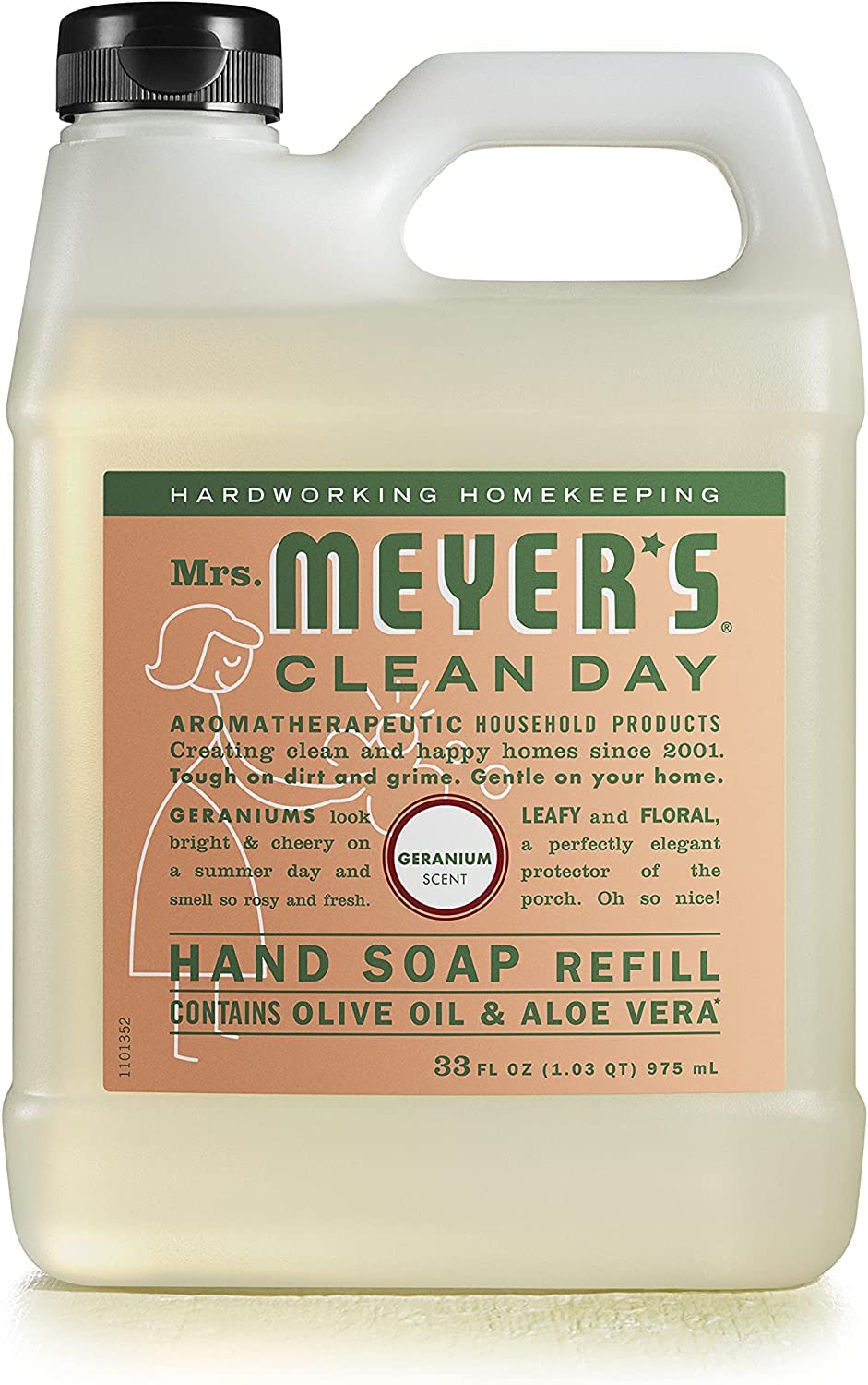 MRS. MEYER'S CLEAN DAY Hand Soap Refill, Made with Essential Oils, Geranium, 33 Fl. Oz (Pack Of 2) Beauty & Personal Care Mrs. MEYER'S