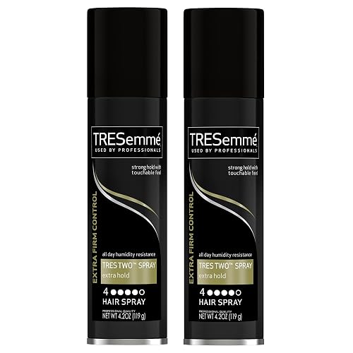 TRESemmé Extra Hold Hairspray, 2-4.2 oz (Pack of 2), Strong Humidity Resistant, Frizz Control, All Day Smoothness, Salon Quality