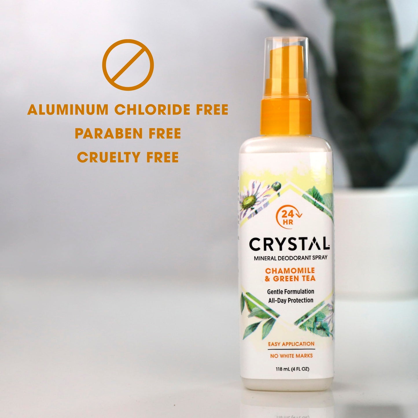 Crystal Deodorant Essence Spray 4 Ounce Chamomile/Green Tea (118ml) - Packaging May Vary Beauty and Personal Care Crystal Essence