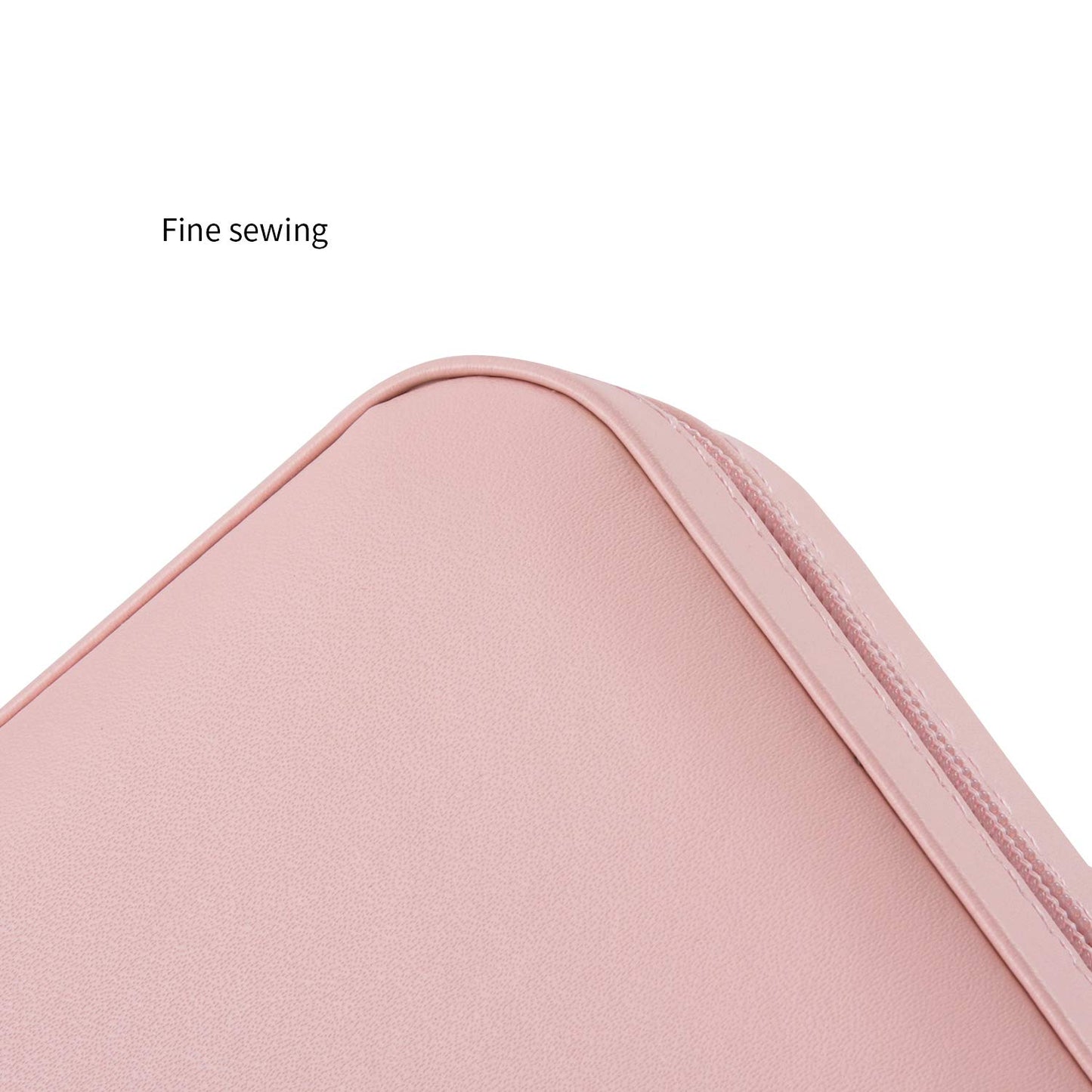 Zip Jewelry Box for Necklace/Ring/Earring/Bracelet,Travel Jewelry Organizer,Small/Mini Jewelry Case,Portable Jewellery Box for Women/Girls/Mens (Pink)