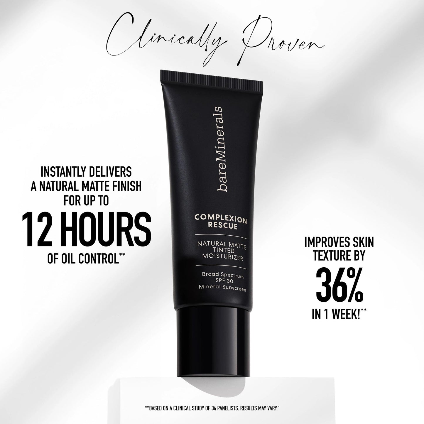 Complexion Rescue Natural Matte Tinted Moisturizer, Suede 04, Vegan, Cruelty-Free & Dermatologist-Tested