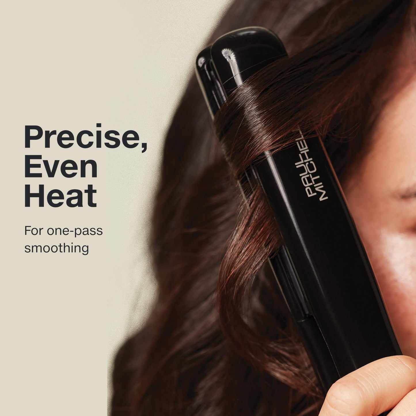 Paul Mitchell Style+ 1" Ceramic Flat Iron, Adjustable Heat Settings, for Straightening + Curling