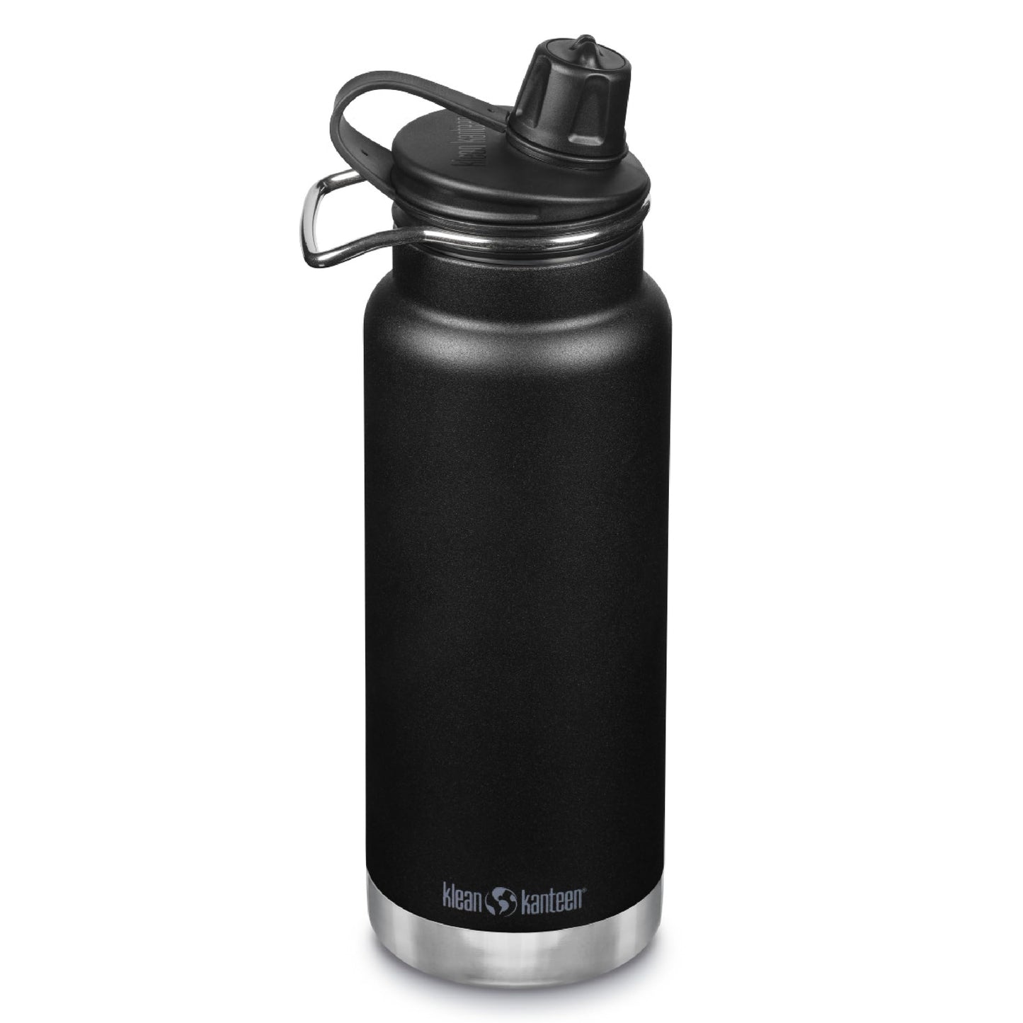 Klean Kanteen TKWide Insulated Bottle with Chug Cap - Stainless Steel, Portable - Black, 32 oz