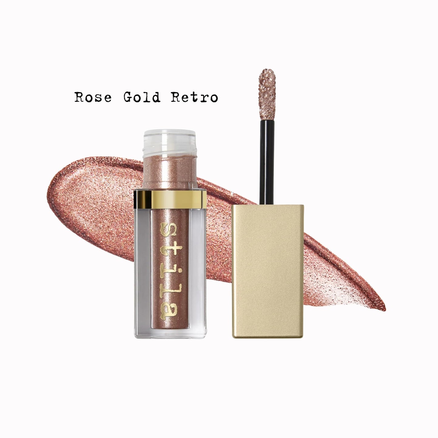 Stila Magnificent Metals Glitter & Glow Liquid Eye Shadow, Rose Gold Retro, Original