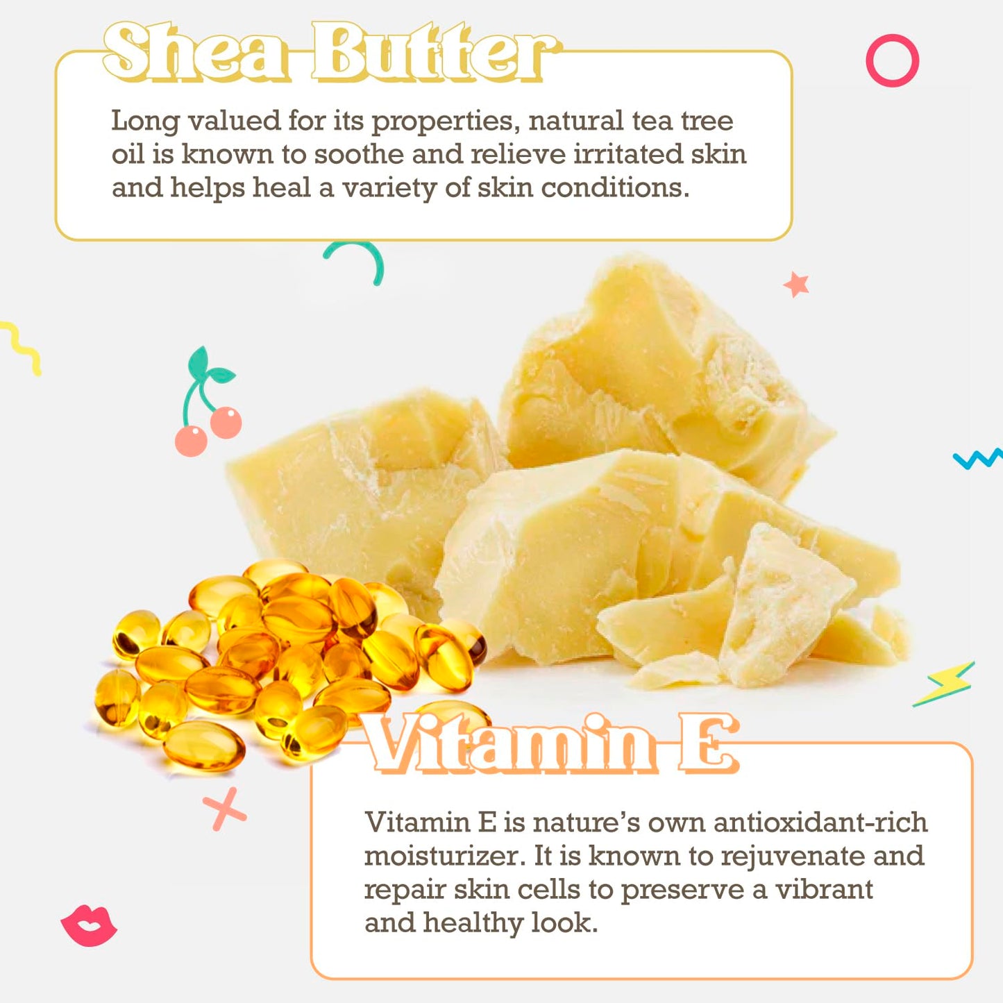 Purifect Shea Butter Moisturizing Facial Serum - Moisturizes Dry Skin with Vitamin E Oil, Protects the Skin Barrier, Nourishes & Soothes, Promotes