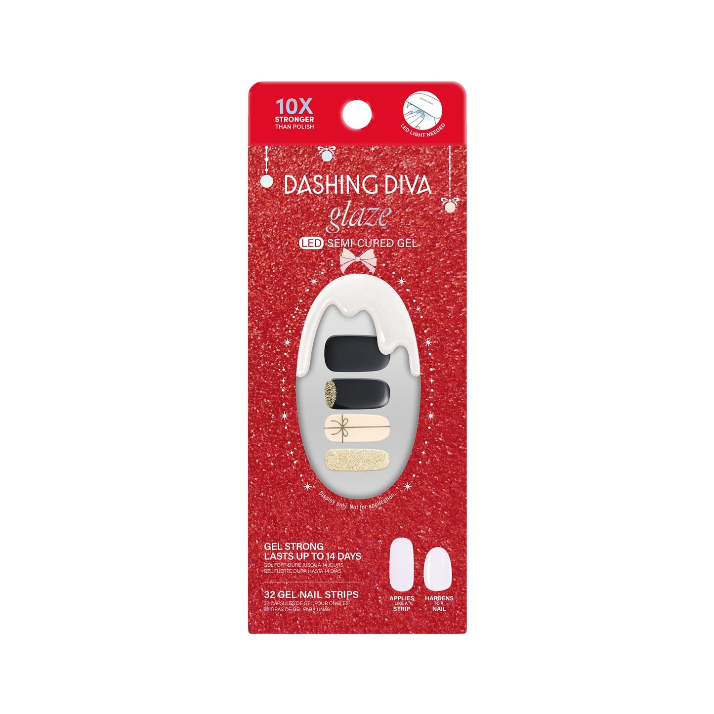 Dashing Diva Glaze Nail Strip Set - Old Gold - Long Lasting, Chip Resistant, Semi-Cured Gel Nail Strips - Gel Set - 4-Piece Manicure Kit with 32 Beauty & Personal Care Dashing Diva
