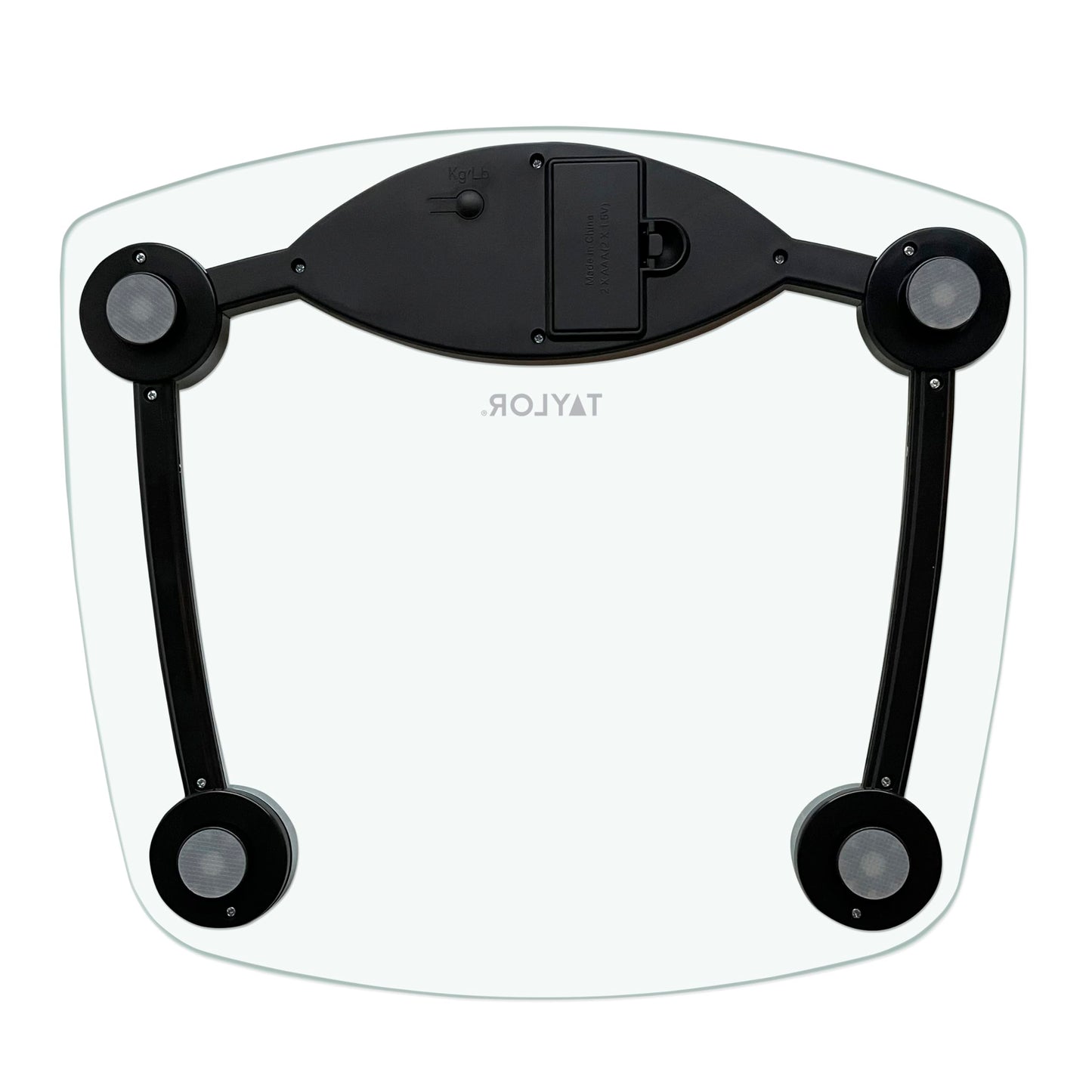 Taylor Digital Bathroom Scale, Body Weight Scale, Instant On and Off, 400 lb Capacity, Sturdy Clear Glass with Chrome-Finish Base