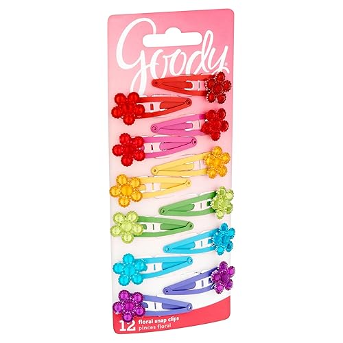 Goody Jeweled Flower Contour Clip, 12 ct