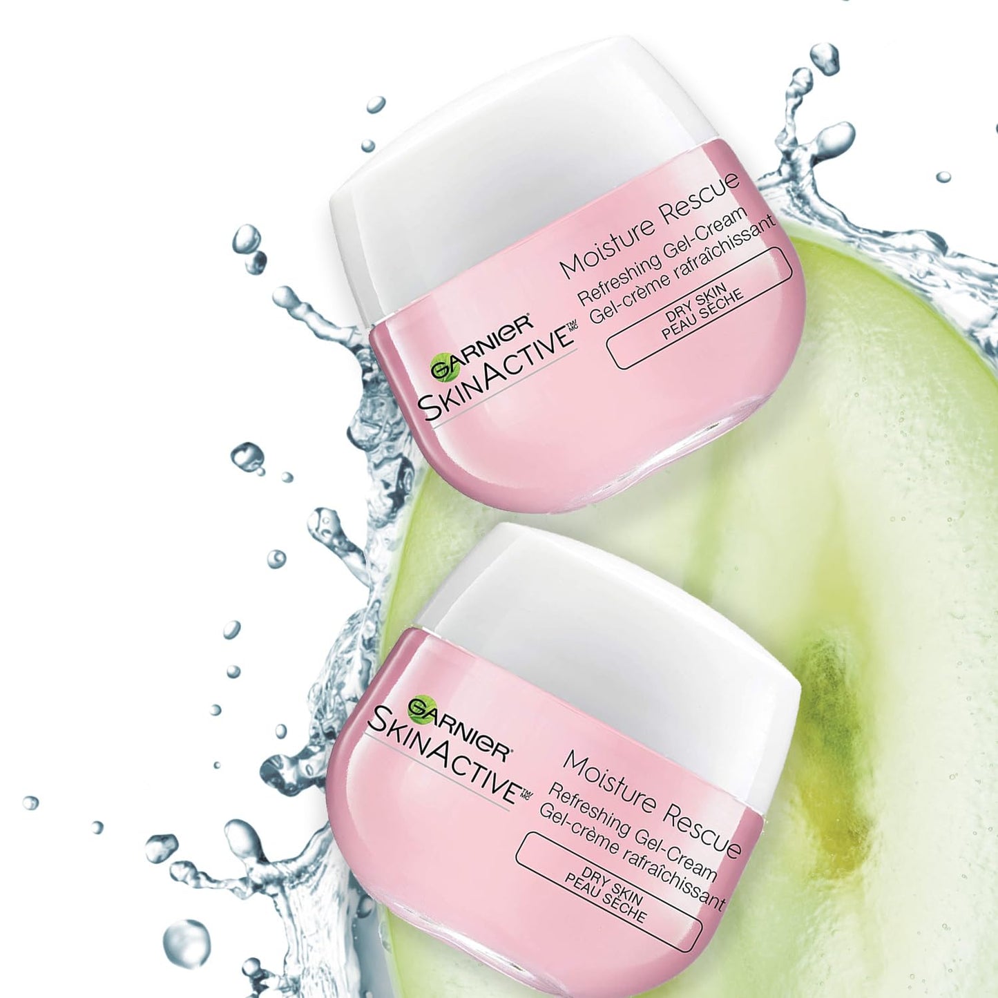 Garnier Moisture Rescue Refreshing Gel-Cream for Dry Skin, Oil-Free, 1.7 Oz (50g), 2 Count (Packaging May Vary)