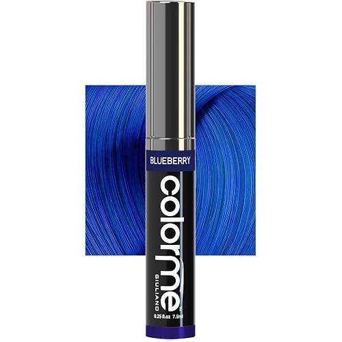 Colorme Root Touch Up Temporary Hair Mascara to color and Blend Semi Permanent Dye regrowth. Washes Out (BLUEBERRY)