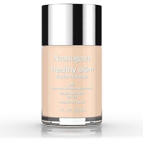 Neutrogena Healthy Skin Liquid Makeup Foundation, Broad Spectrum SPF 20 Sunscreen, Lightweight & Flawless Coverage Foundation with Antioxidant Vitamin