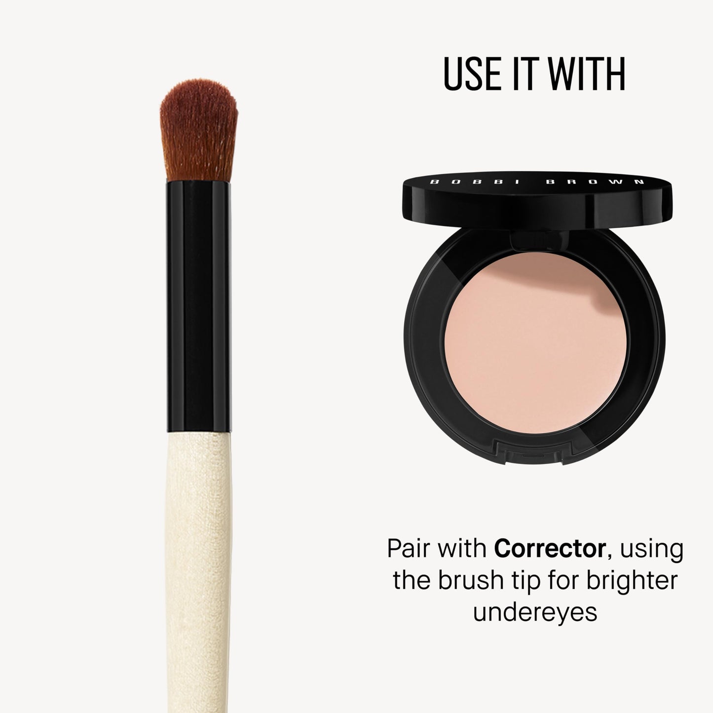 Bobbi Brown Full Coverage Touch-Up Brush | Angled & Precise Makeup Face Brush for Applying & Blending Foundation or Concealer