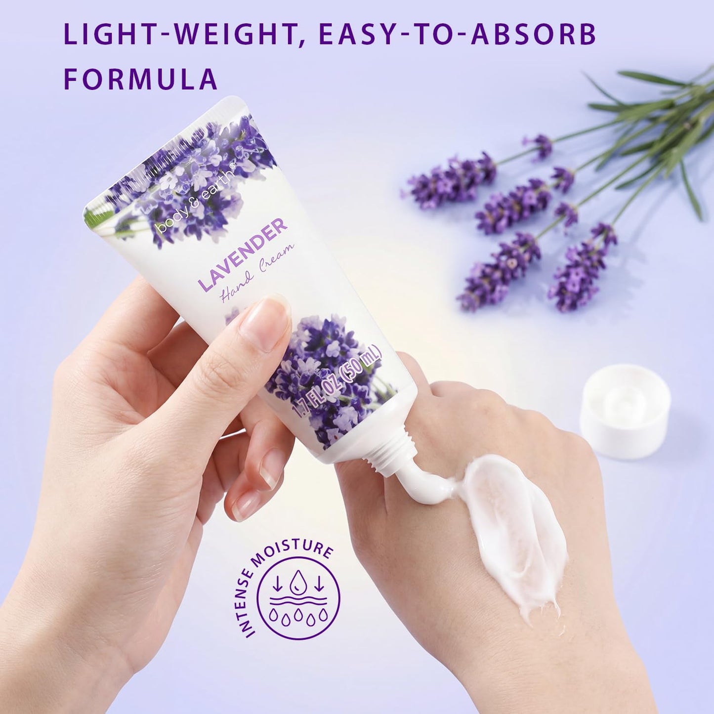 BODY & EARTH Spa Gift Baskets for Women 11pcs Lavender Gift Sets with Bubble Bath, Shower Gel, Body Lotion, Mom Birthday Gifts, Spa Kit, Purple Gift Beauty & Personal Care BODY & EARTH
