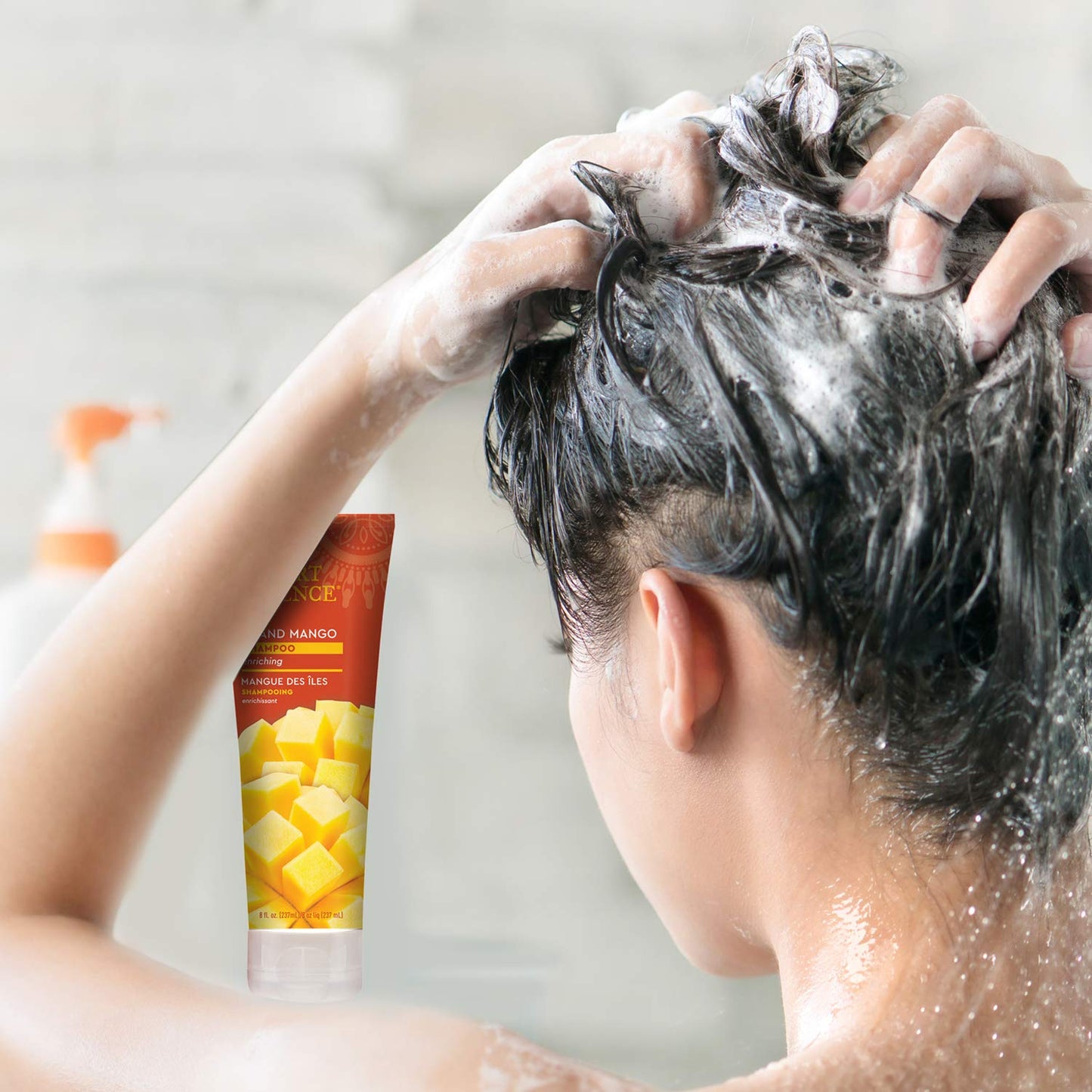 Desert Essence Island Mango Shampoo, 8oz - Rich Repair with Mango Seed Butter, Organic Hemp Oil, Jojoba & Shea Butter - Vegan, Gluten-Free - Tropical
