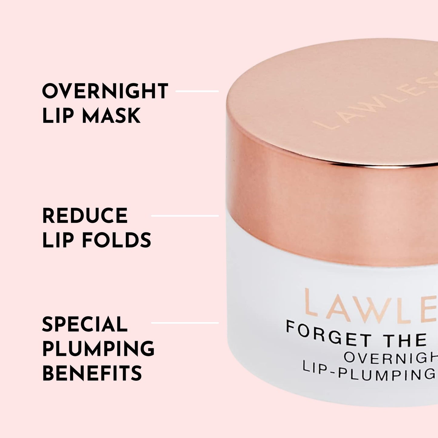 LAWLESS Forget the Filler Lip Mask - Cherry Vanilla - Premium Overnight Lip Plumping Treatment with Natural Ingredients Designed to Plump, Hydrate
