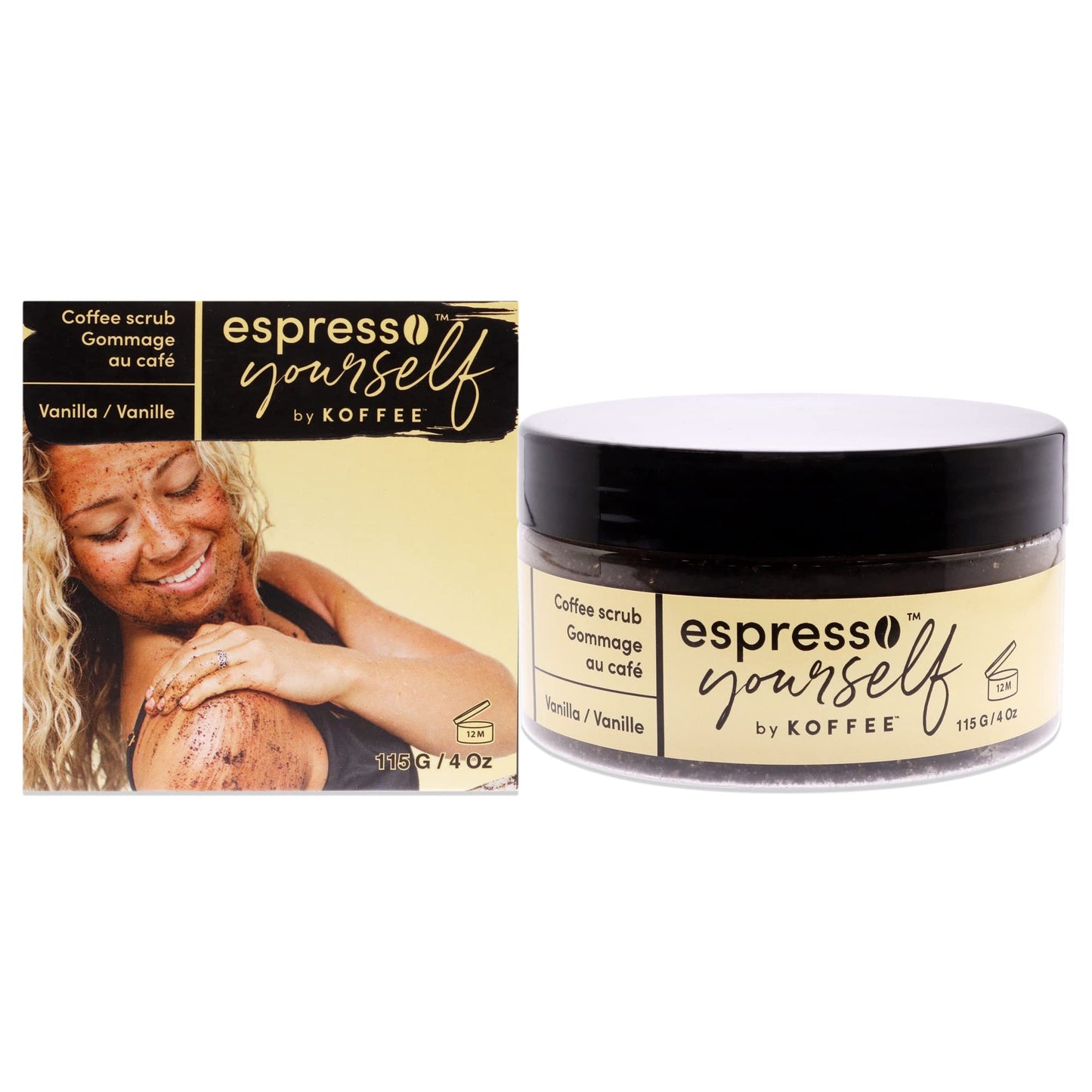 Koffee Beauty Vanilla Coffee Scrub - Exfoliating Body And Face Scrub - Polish And Smooth Skin With Ease - Invigorate Senses With Vanilla Fragrance