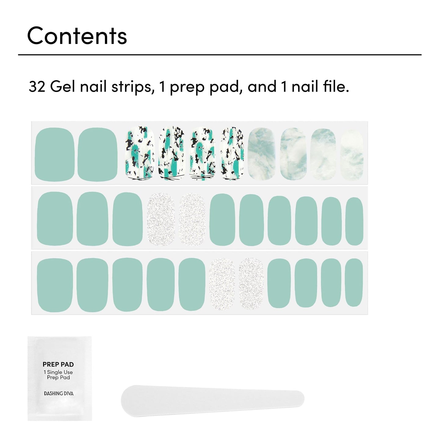 Dashing Diva Gloss Nail Strips - Desert Quartz - UV Free, Chip Resistant, Long Lasting Gel Stickers - Contains 32 Wraps, 1 Prep Pad, 1 File Beauty & Personal Care Dashing Diva
