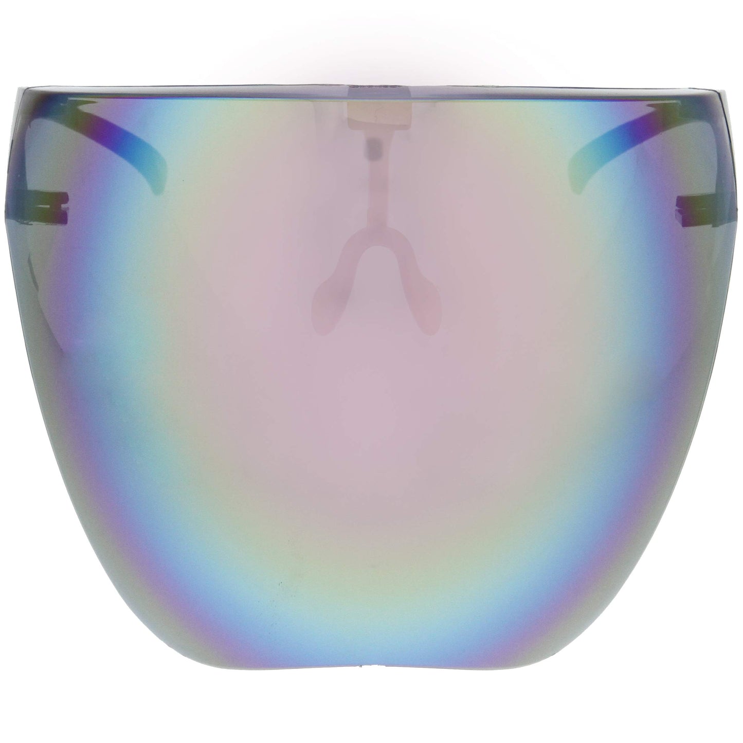 zeroUV - Protective Face Shield Full Cover Visor Glasses/Sunglasses (Anti-Fog/Blue Light Filter) (Black/Pink Mirror)
