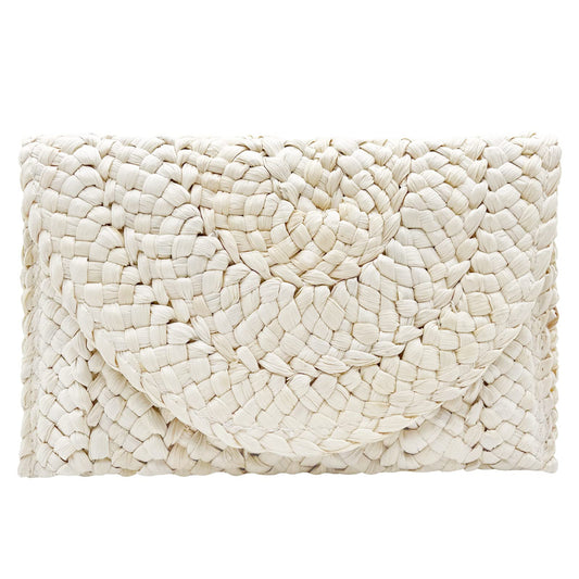 Lytosmoo Straw Clutch Purses for Women Woven Straw Beach Handbag Envelope Rattan Clutch for Summer
