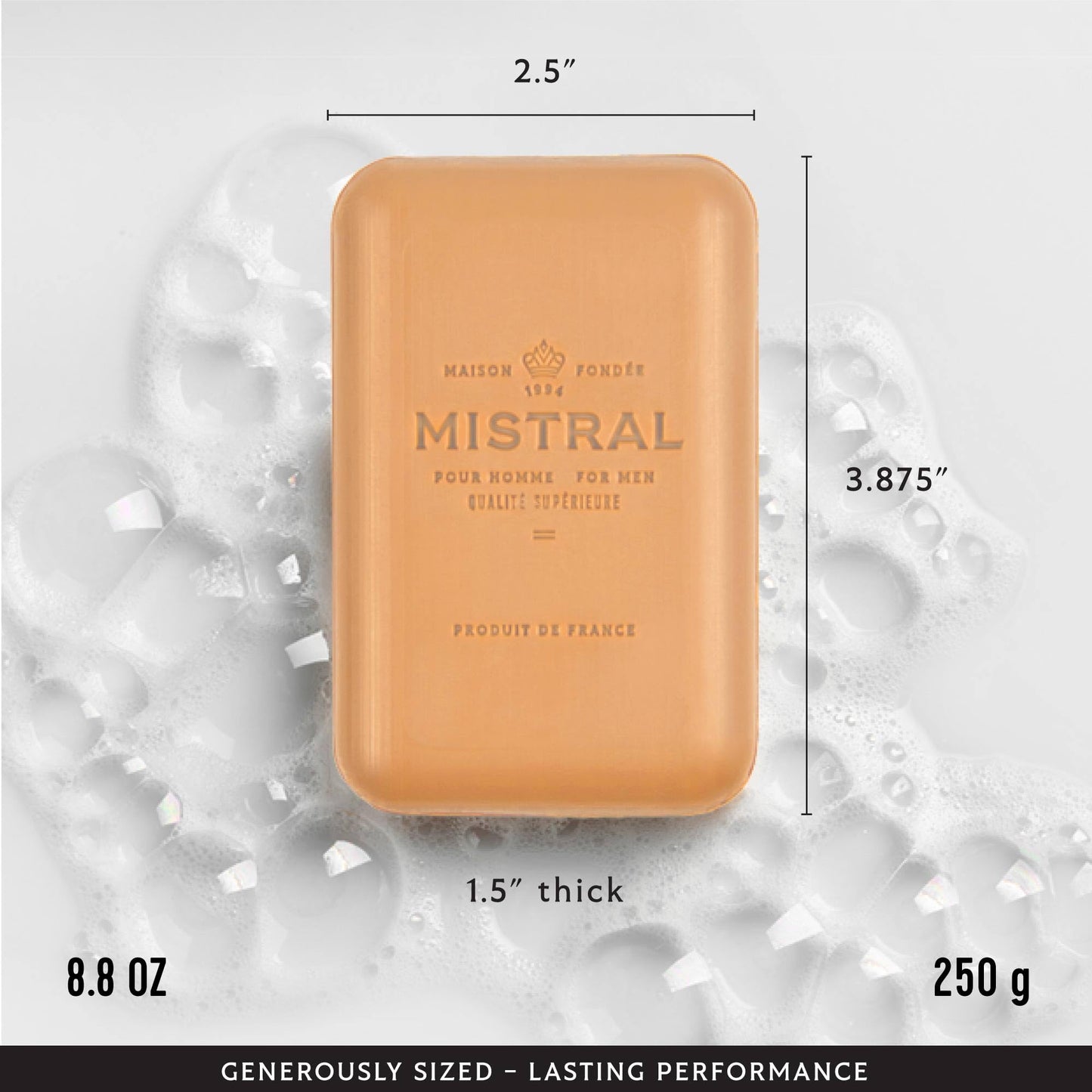 Mistral Golden Tobacco Luxury Bar Soap for Men | Men’s Natural Soap Bar | Paraben, Phthalates Free | Moisturizing & Triple-Milled Natural Soap for Men Beauty & Personal Care Mistral