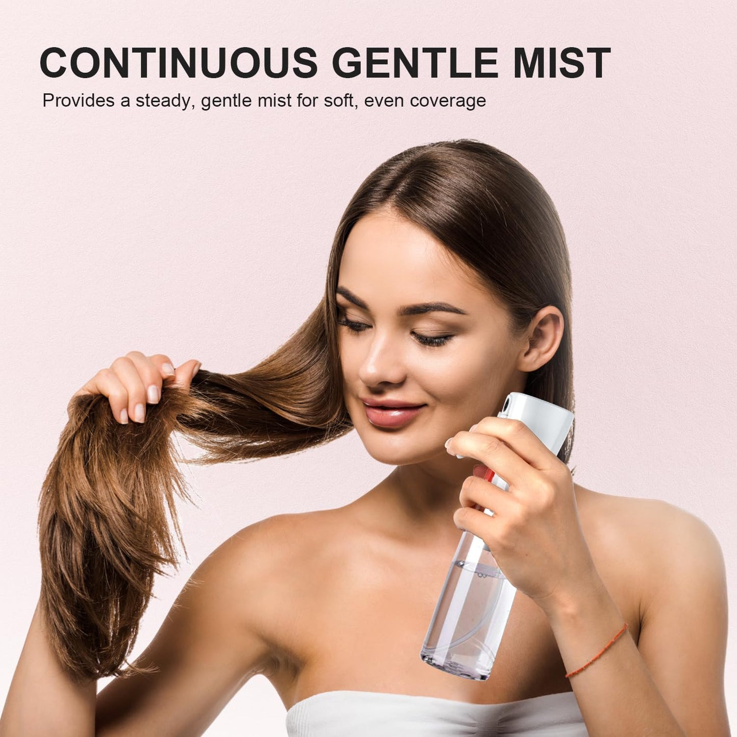 Bepkac Continuous Spray Bottle for Hair - Fine Mist Water Mister, Empty Spray Bottles - Recycled Hair Misting Sprayer for Styling, Cleaning, Plants Beauty and Personal Care Bepkac