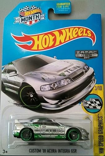Hot Wheels 2017 HW Speed Graphics Custom '01 Acura Integra GSR 89/250, Exclusive ZAMAC