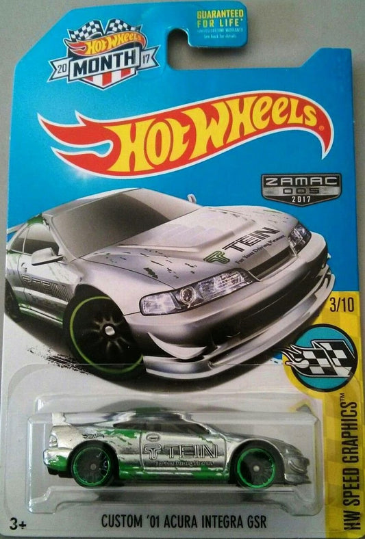 Hot Wheels 2017 HW Speed Graphics Custom '01 Acura Integra GSR 89/250, Exclusive ZAMAC
