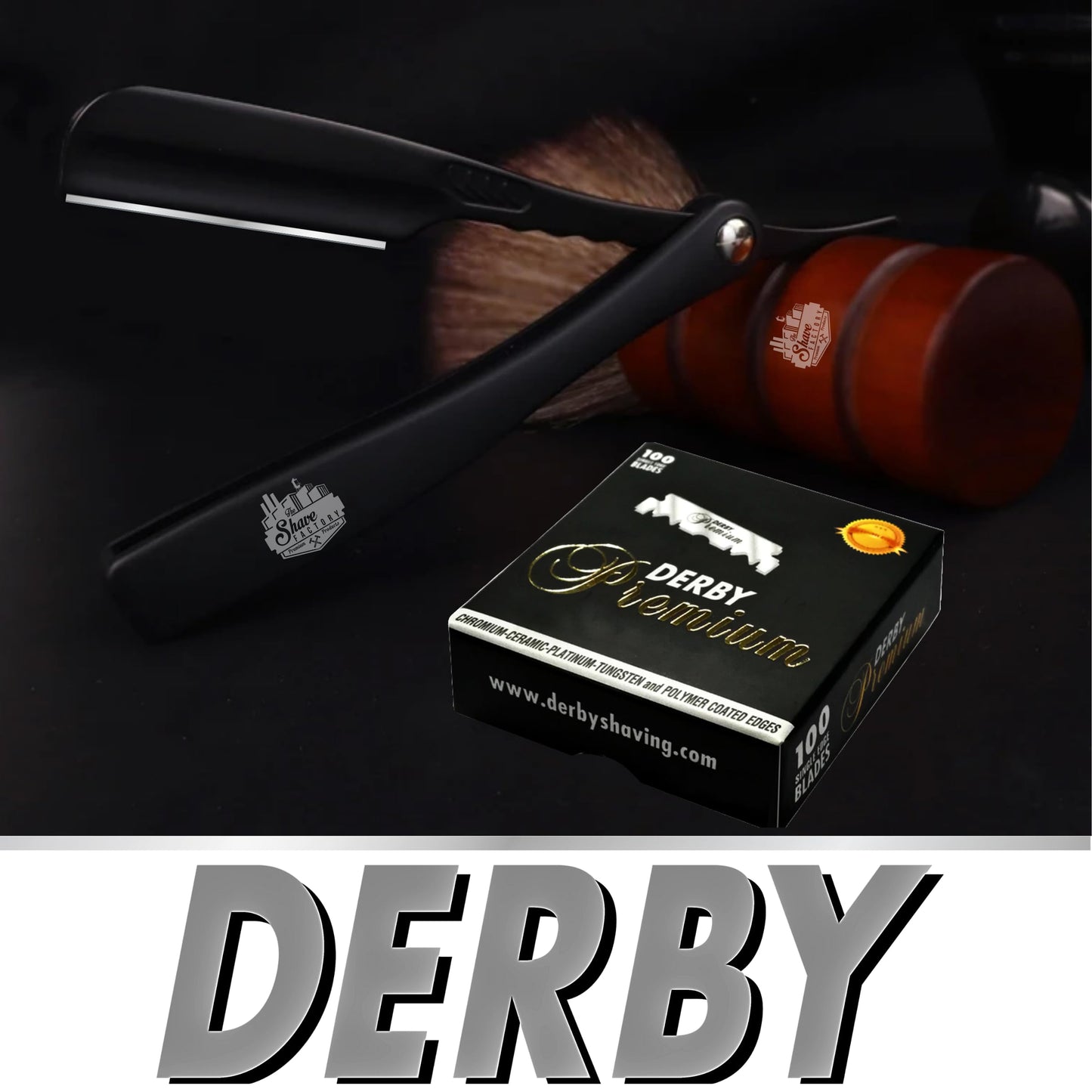 Derby Premium Single Edge Razor Blades, Razor Blades, Single Edge, Ultra Sharp, Chromium - Ceramic - Platinum - Tungsten and Polymer Coated Edges (2) Beauty and Personal Care the shave factory